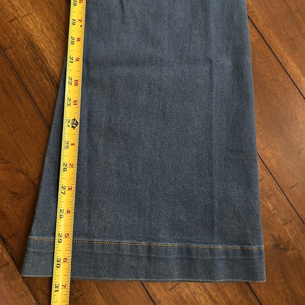 Jason Wu Stretch Wide Leg Jeans Size 6 Gold Buttons New Without Tags - Picture 4 of 12